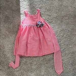 marmellata Red and White Gingham Tie-Back Sundress